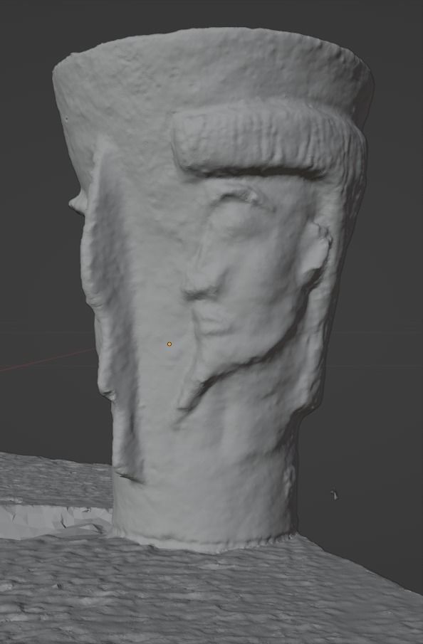 Unique Antic Vase with Faces Photo Scan 3D model_9