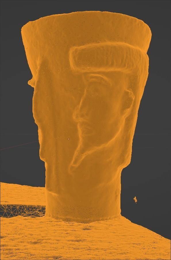 Unique Antic Vase with Faces Photo Scan 3D model_10