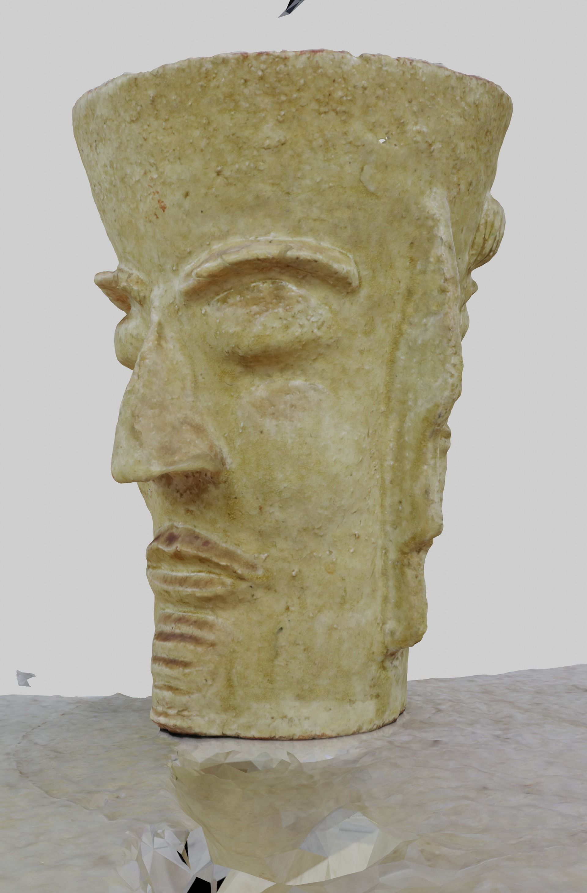 Unique Antic Vase with Faces Photo Scan 3D model_3