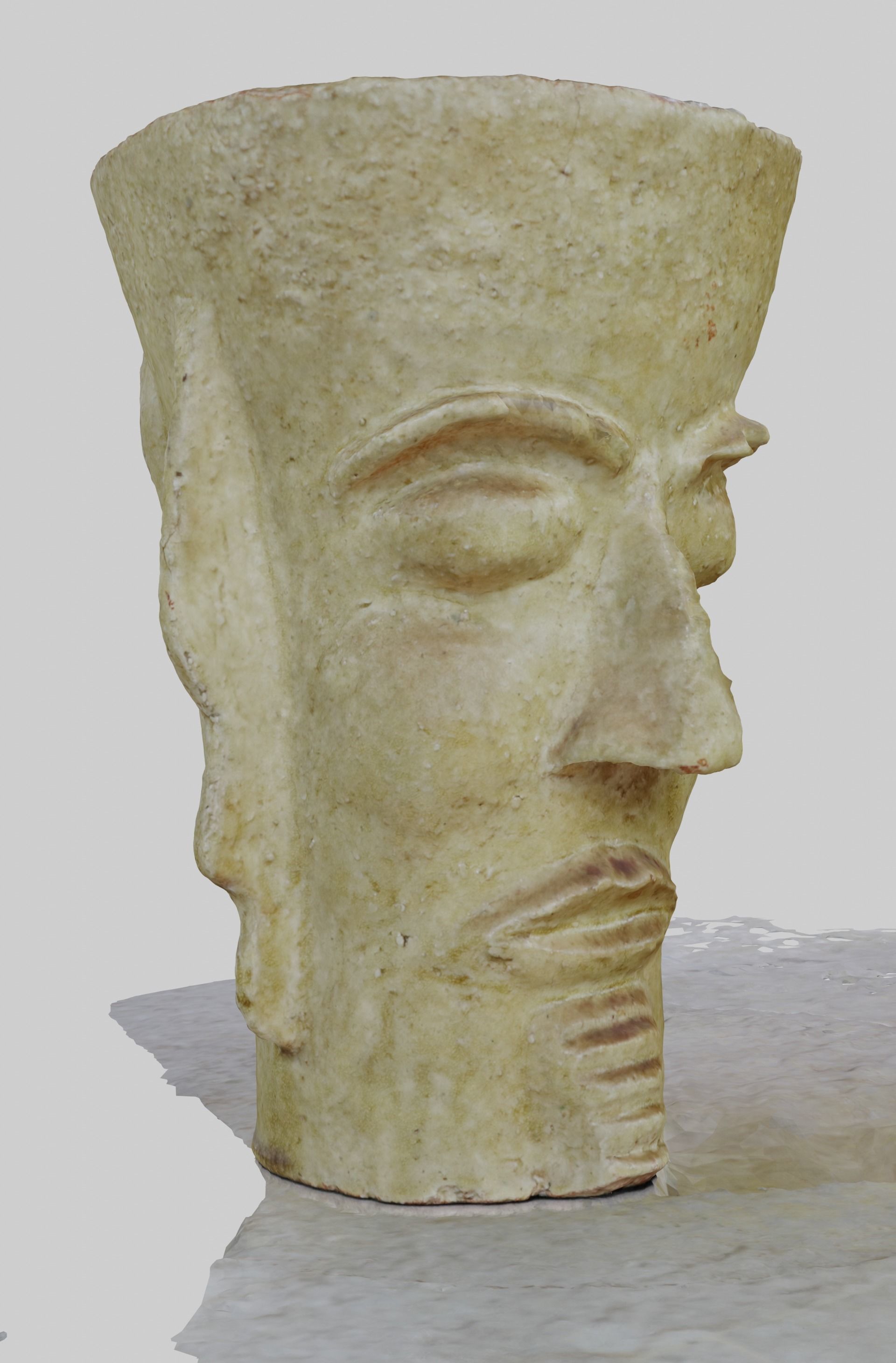 Unique Antic Vase with Faces Photo Scan 3D model_20