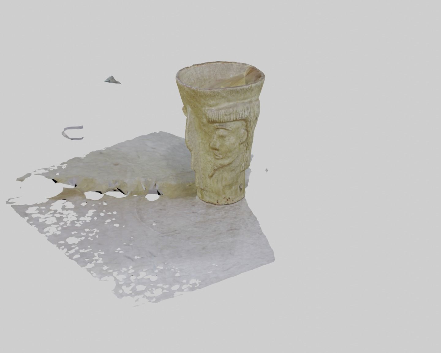 Unique Antic Vase with Faces Photo Scan 3D model_51