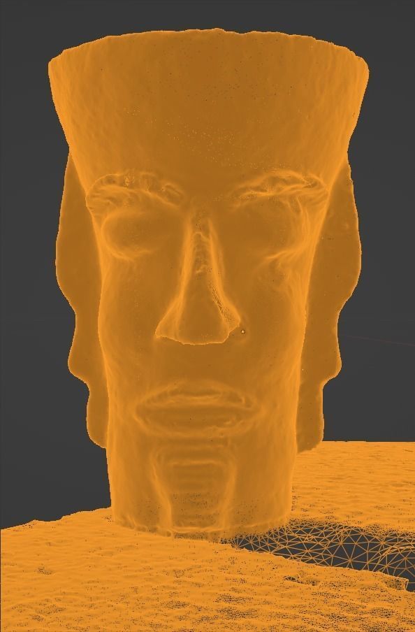 Unique Antic Vase with Faces Photo Scan 3D model_2