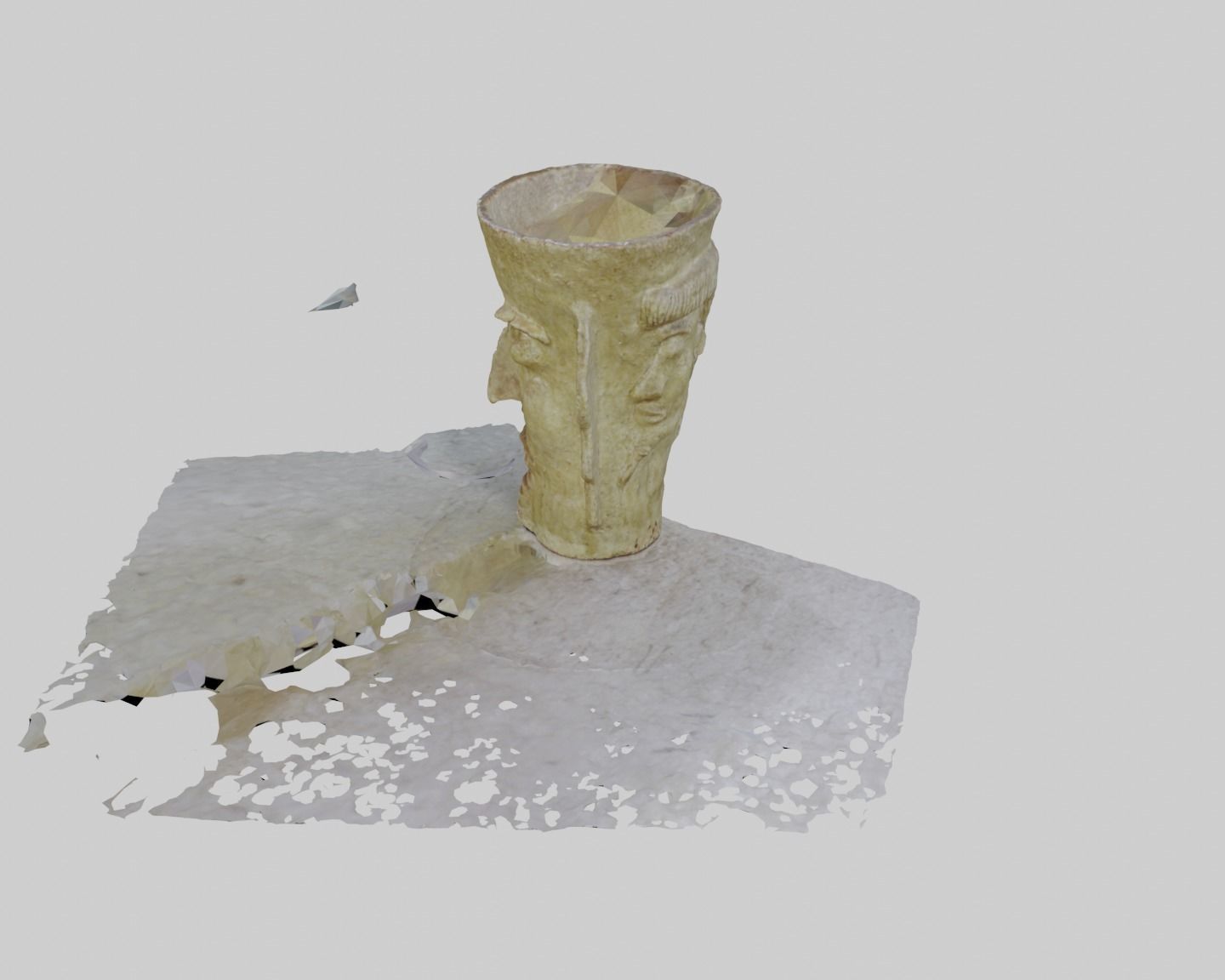 Unique Antic Vase with Faces Photo Scan 3D model_47