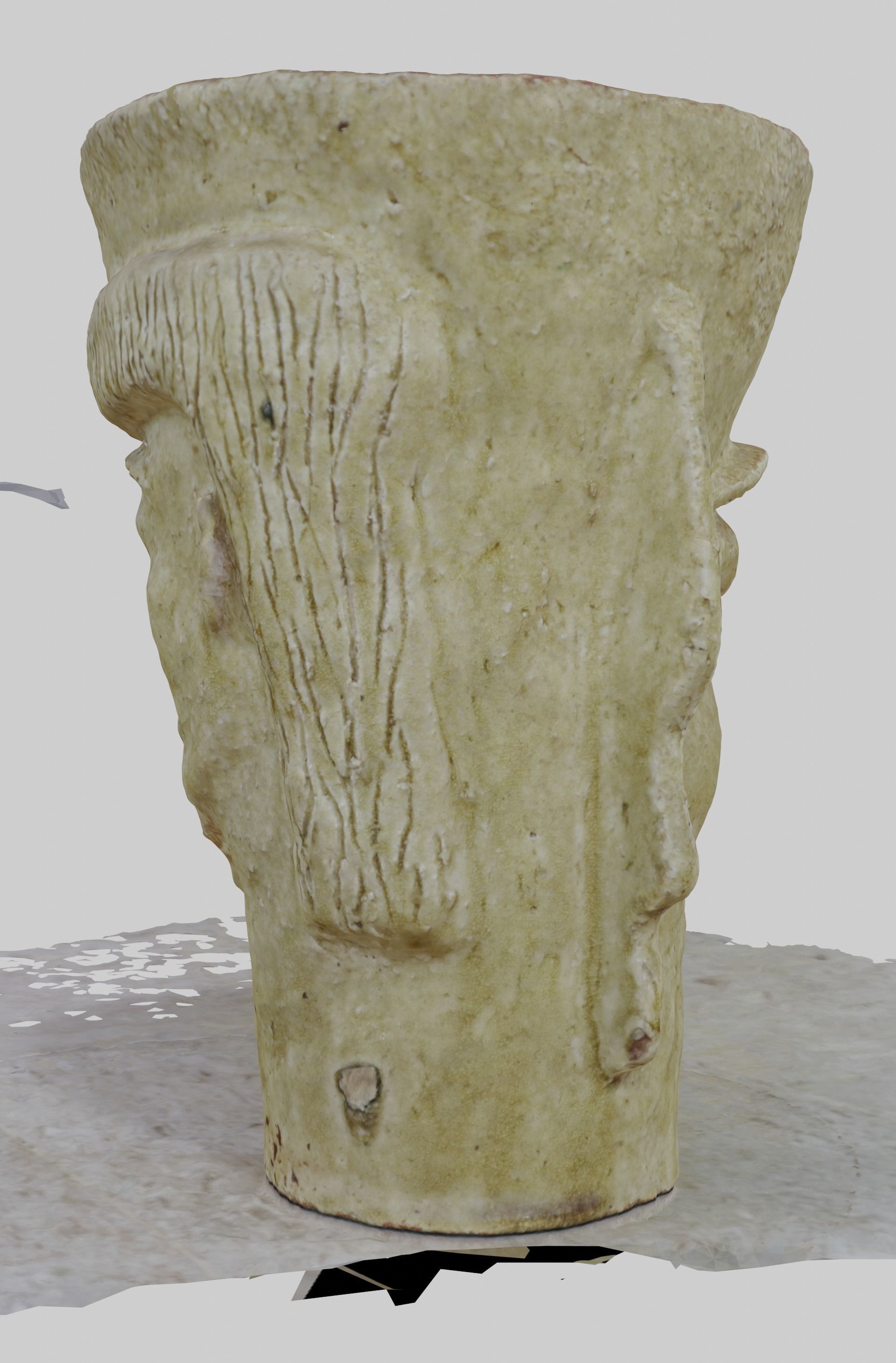 Unique Antic Vase with Faces Photo Scan 3D model_14