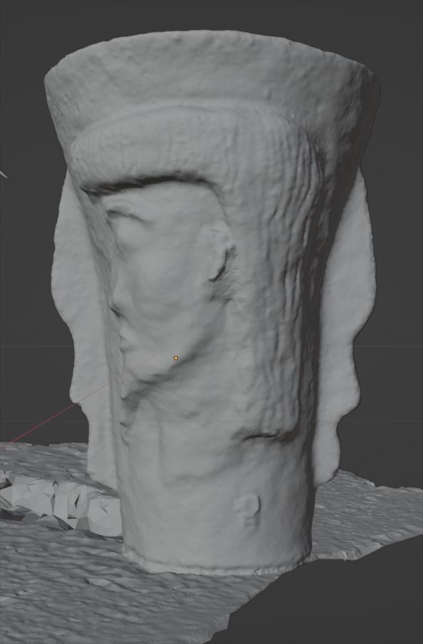 Unique Antic Vase with Faces Photo Scan 3D model_12