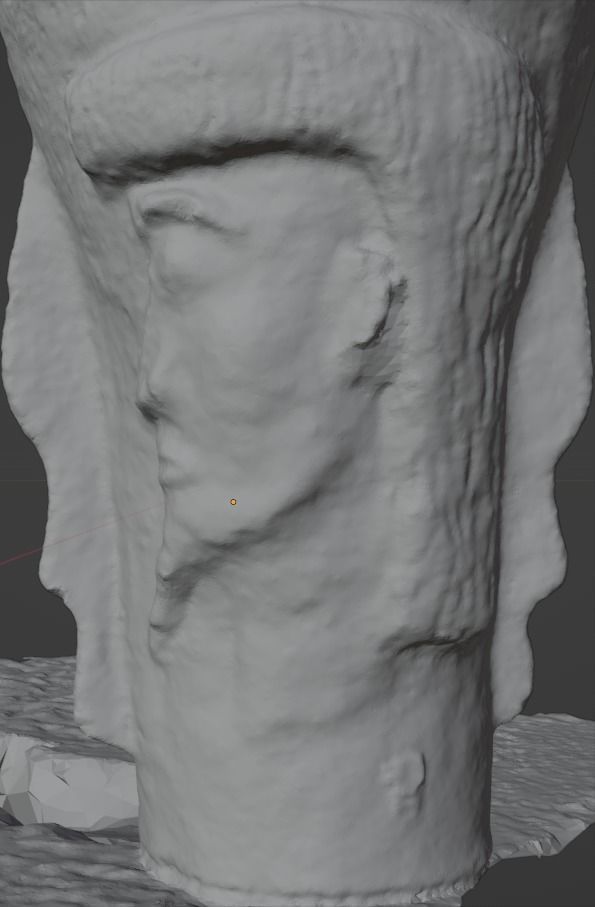 Unique Antic Vase with Faces Photo Scan 3D model_33