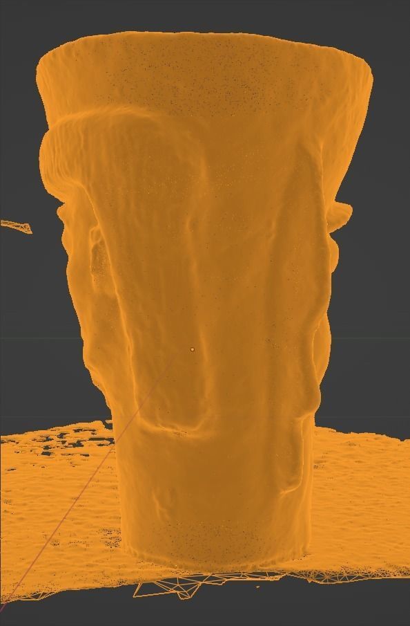 Unique Antic Vase with Faces Photo Scan 3D model_16