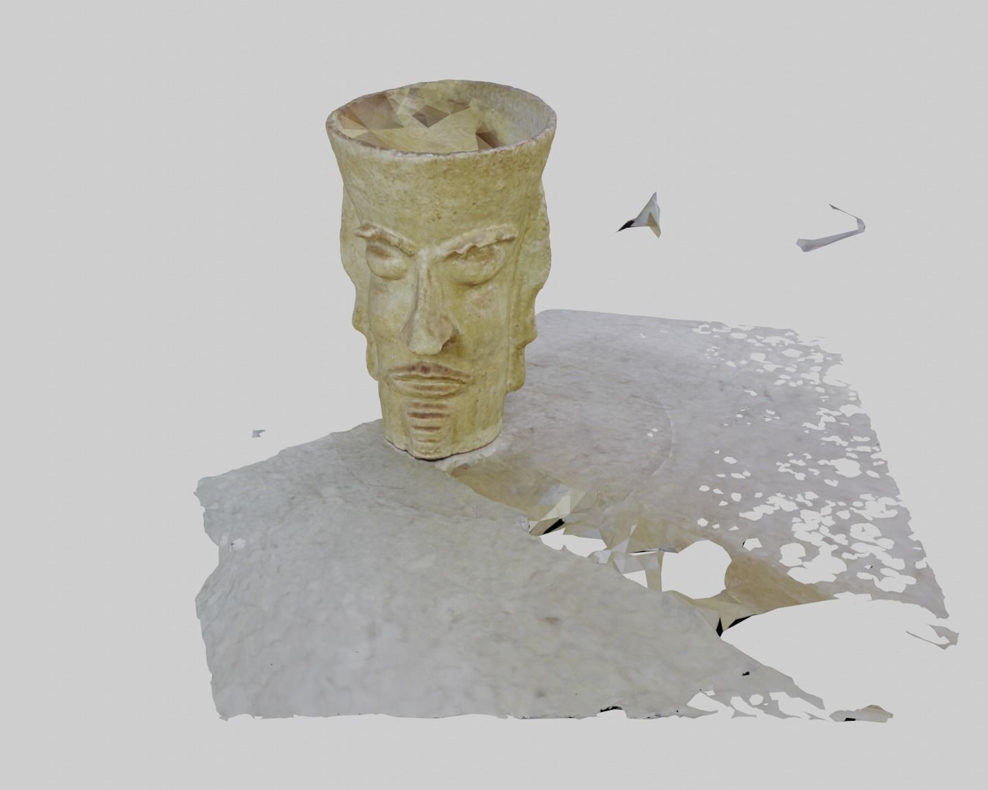 Unique Antic Vase with Faces Photo Scan 3D model_44