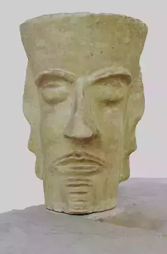 Unique Antic Vase with Faces Photo Scan 3D model