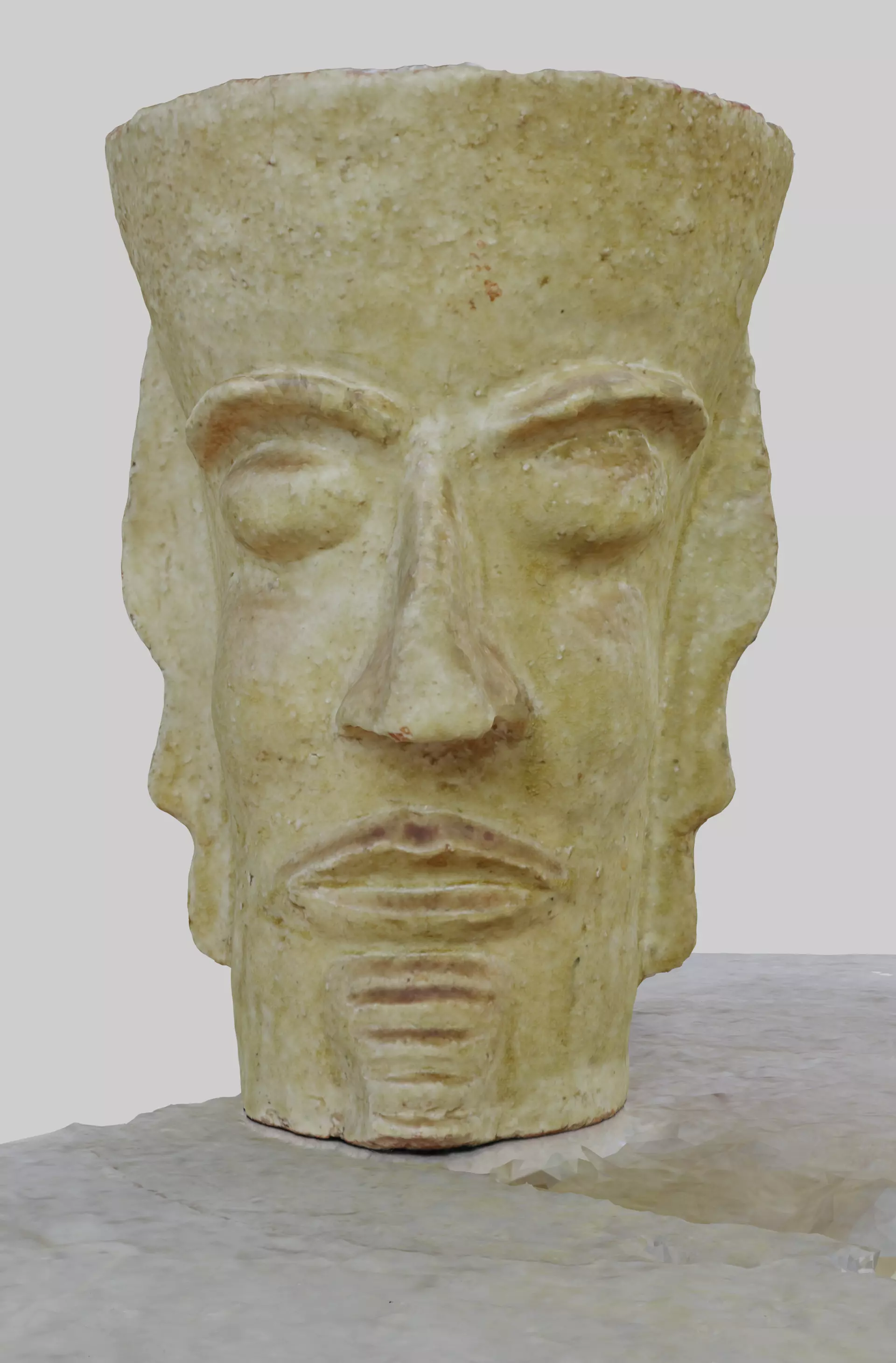 Unique Antic Vase with Faces Photo Scan 3D model_0