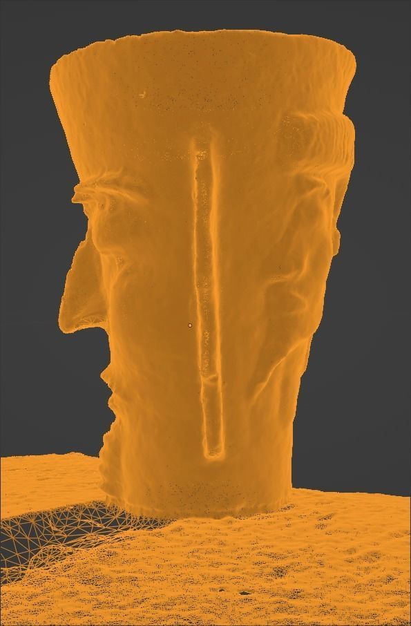 Unique Antic Vase with Faces Photo Scan 3D model_7