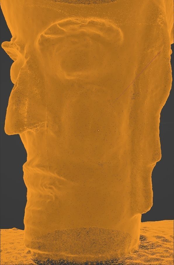 Unique Antic Vase with Faces Photo Scan 3D model_31