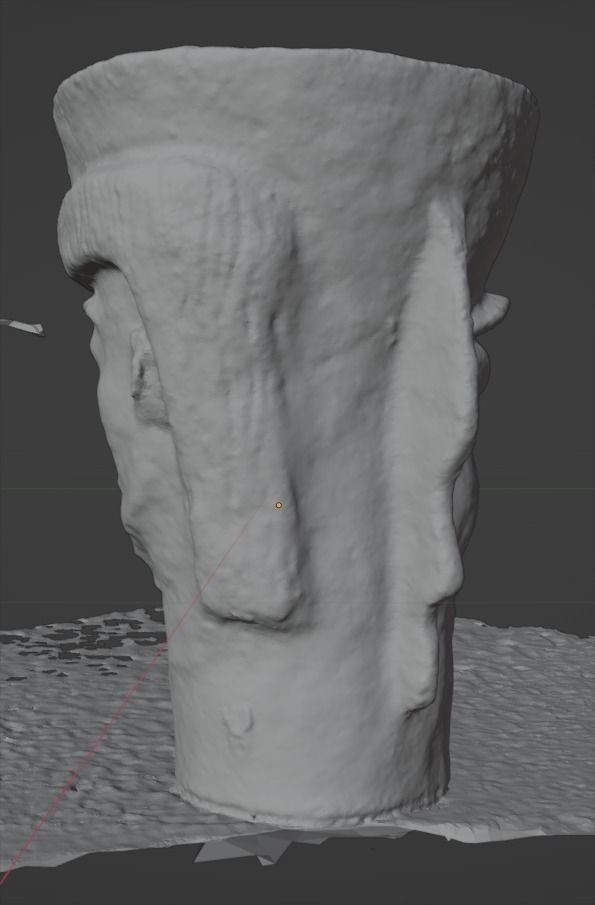 Unique Antic Vase with Faces Photo Scan 3D model_15