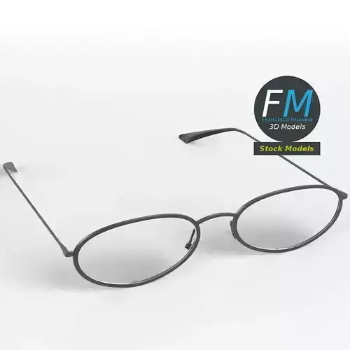 Glasses oval 3D model