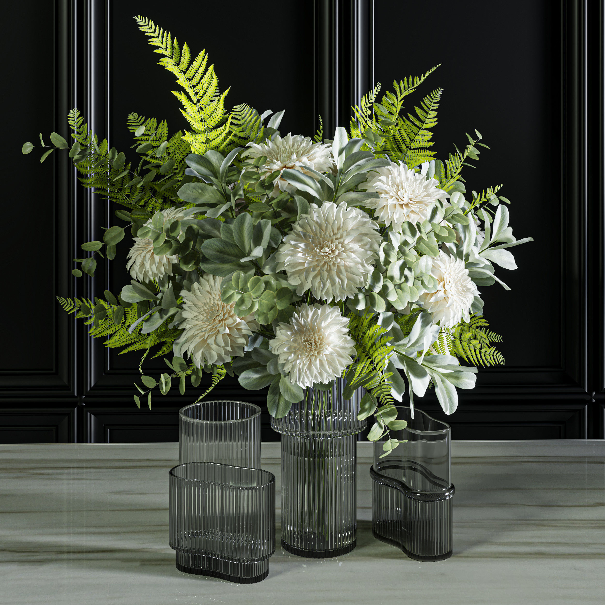 Flower Set 046 Dahlia 3D model_2