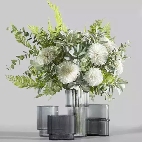 Flower Set 046 Dahlia 3D model