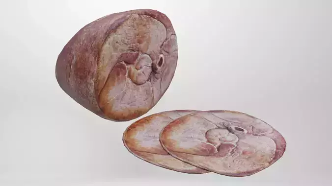 Ham Pork Food Low-poly 3D model