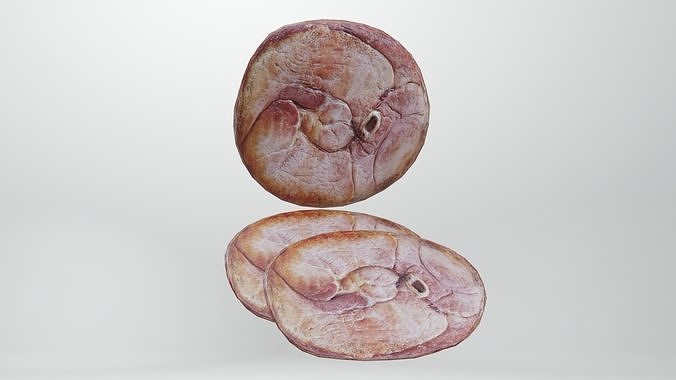 Ham Pork Food Low-poly 3D model 3