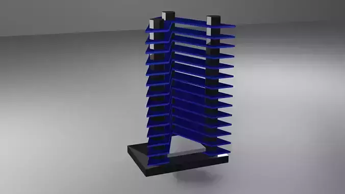 CD Rack low-poly
