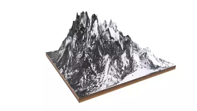 Volcano mountain with snow