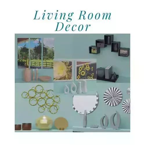 Living Room Decor Low-poly 3D model