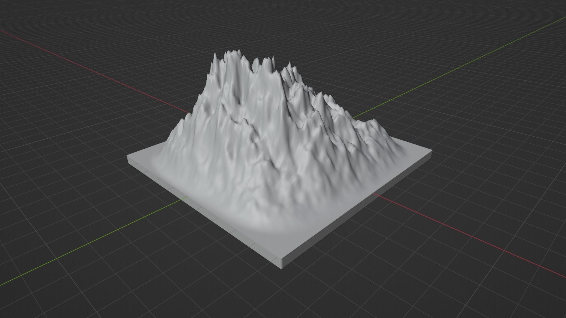 Mountain volcano Low-poly 3D model_8
