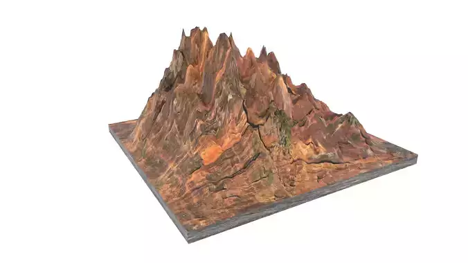 Mountain made of wood