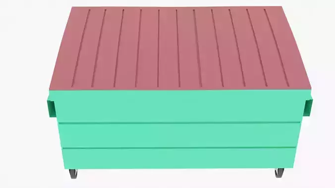 Dumpster trash can on wheels