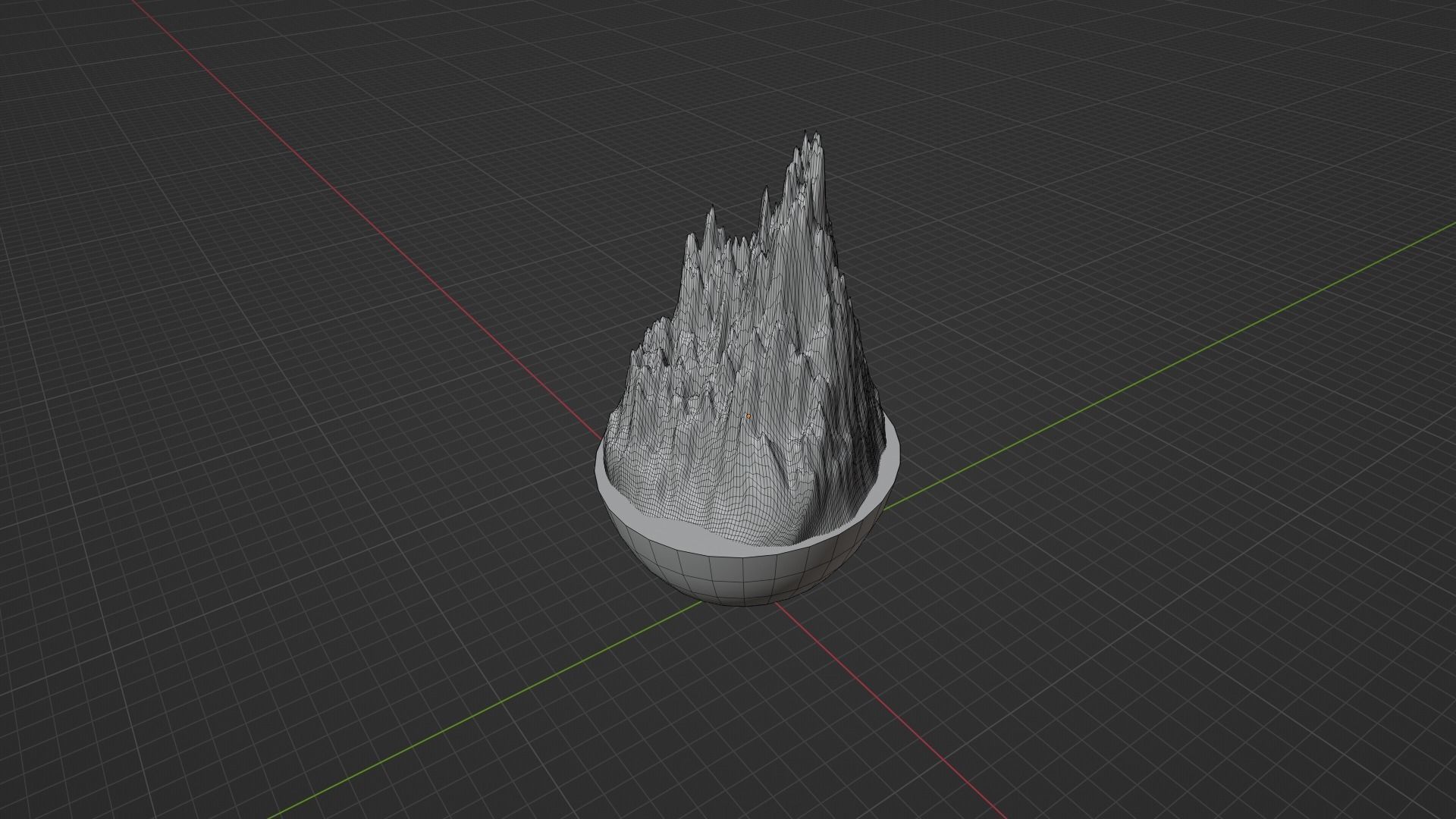 Mountain tree stump sculpture Low-poly 3D model_8