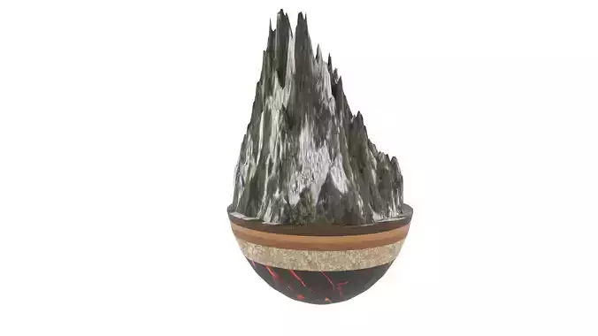 Mountain ceramic sculpture of