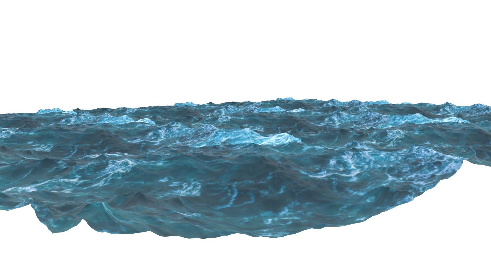 Ocean waves in Low-poly 3D model_2