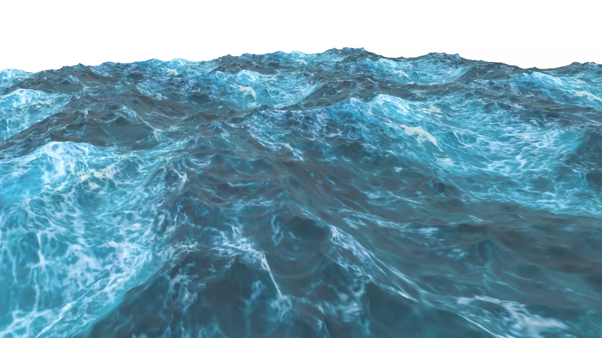 Ocean waves in Low-poly 3D model_0