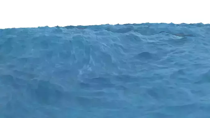 Ocean waves Low-poly 3D model