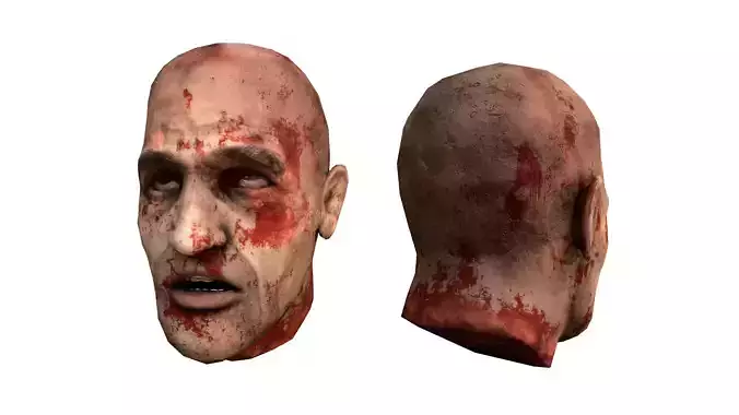 Lowpoly Human Severed Head