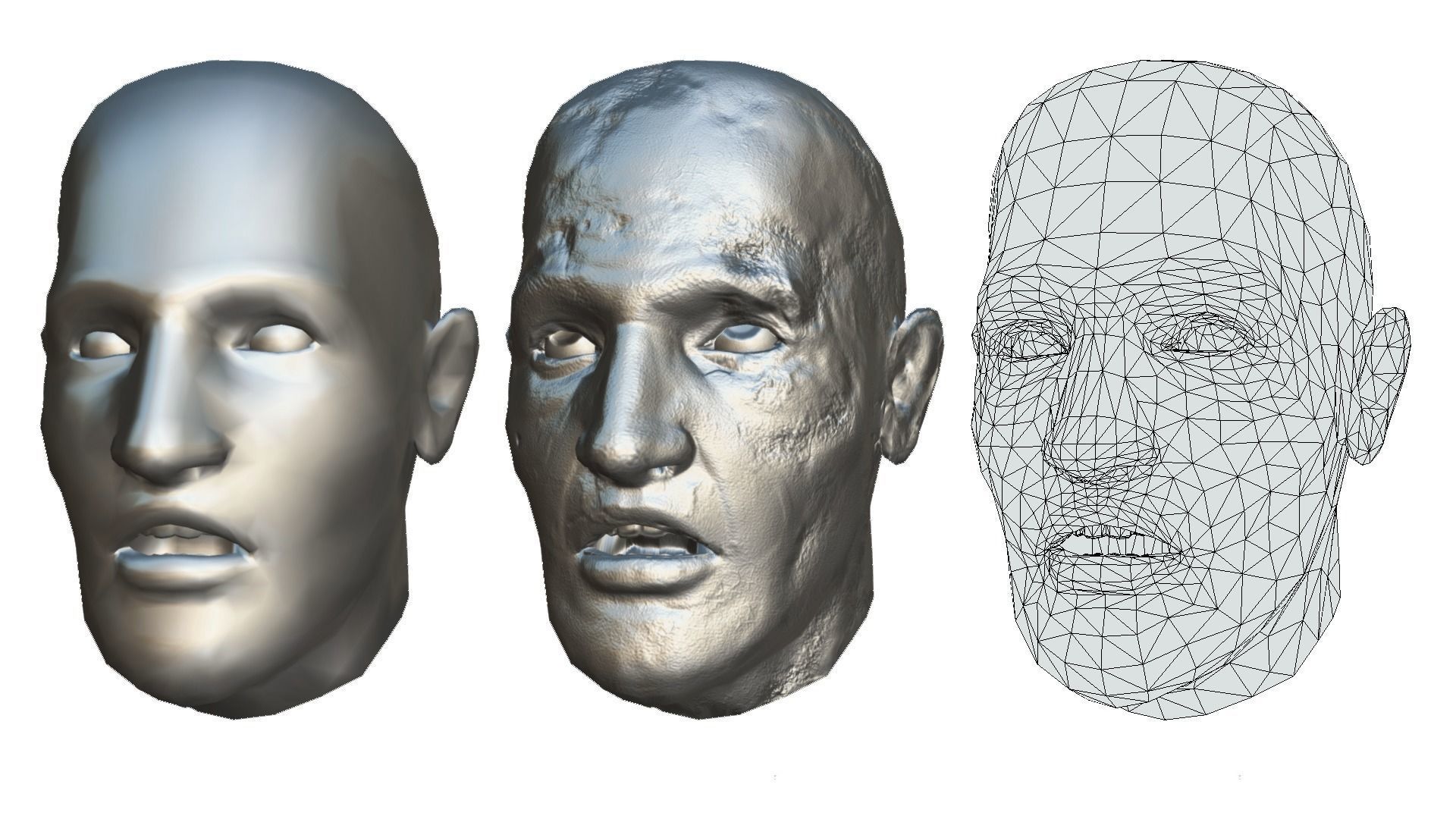 Lowpoly Human Severed Head Low-poly 3D model_3