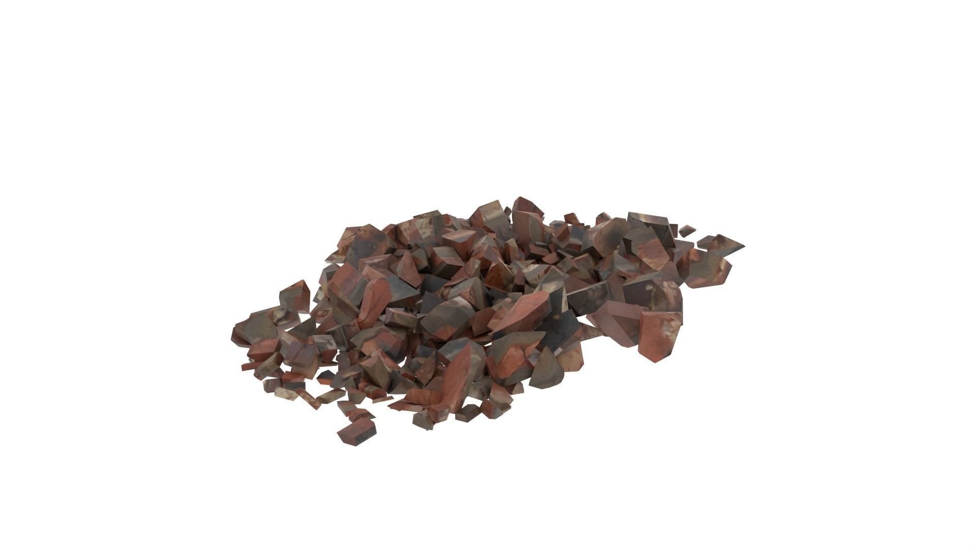Stone pile of rocks Low-poly 3D model_4