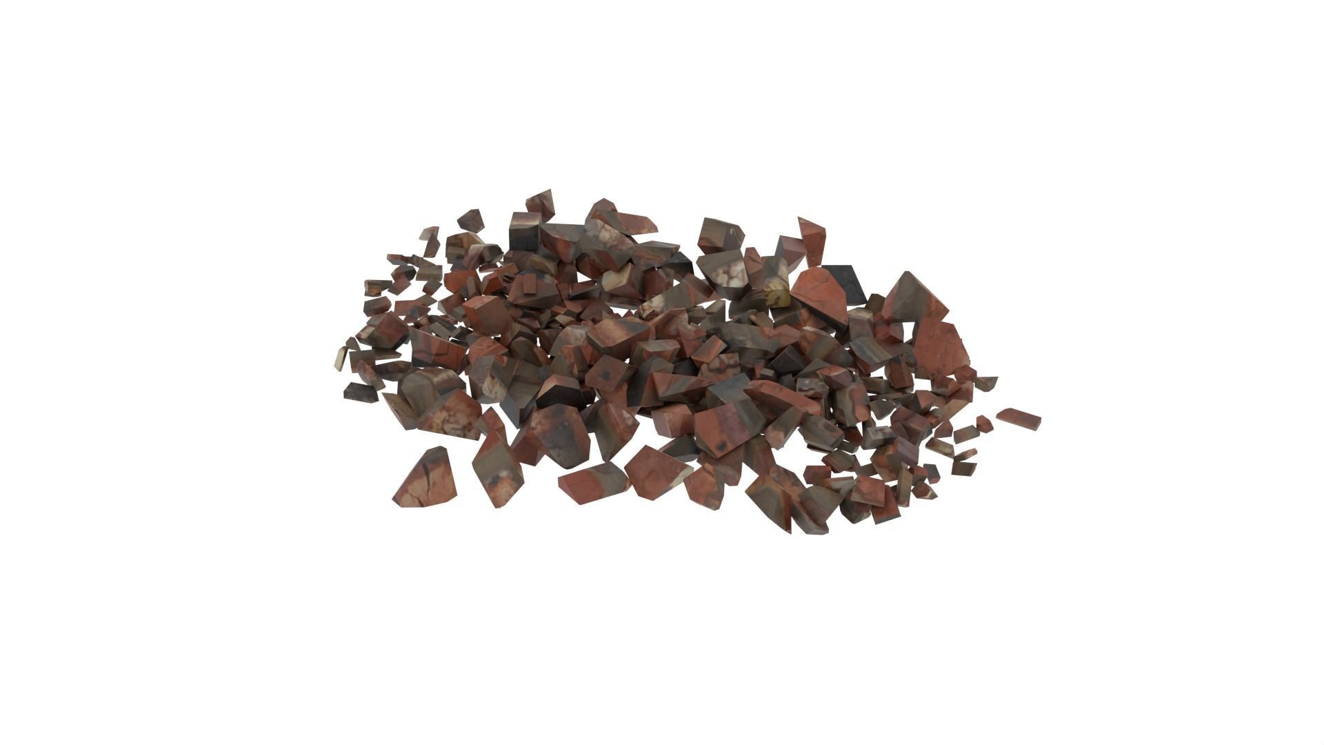 Stone pile of rocks Low-poly 3D model_7