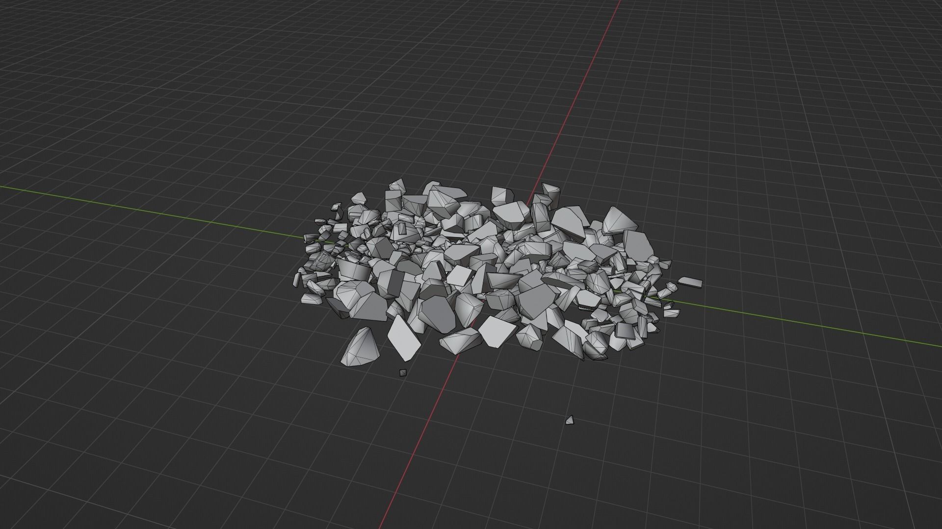 Stone pile of rocks Low-poly 3D model_8
