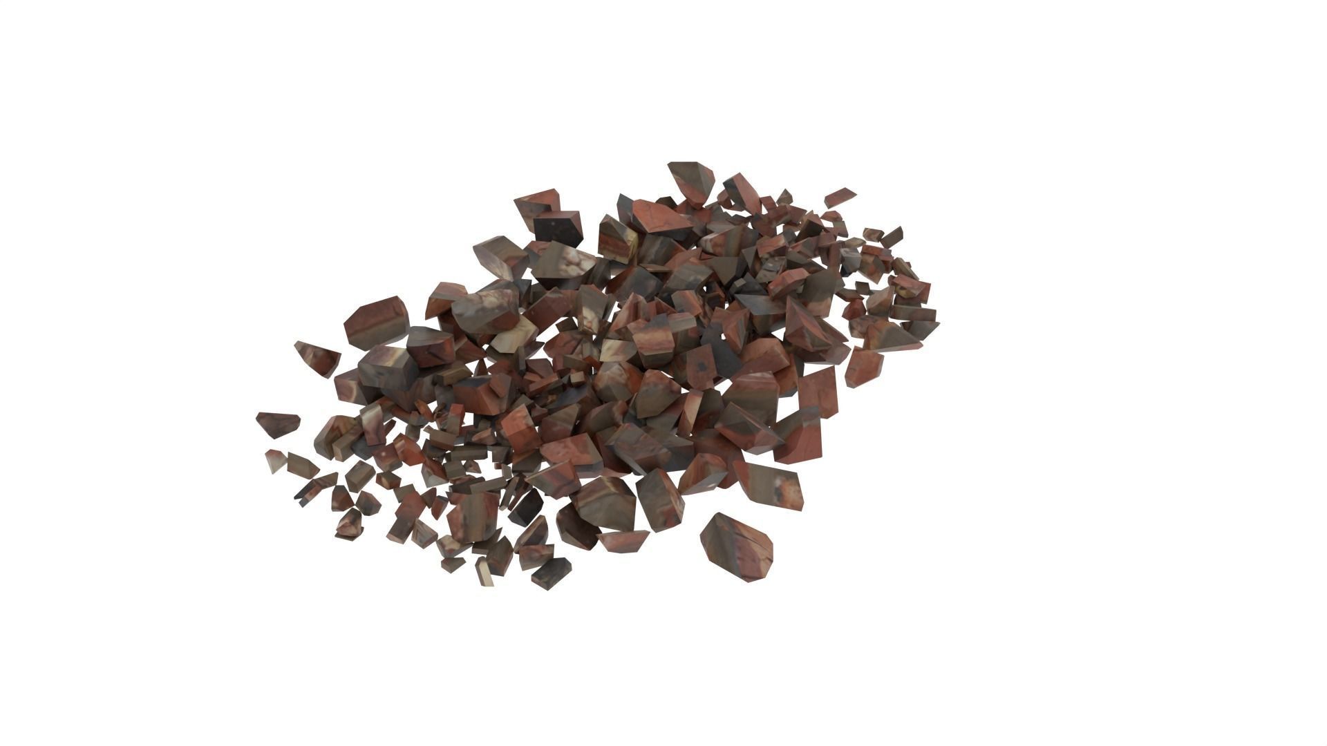 Stone pile of rocks Low-poly 3D model_5