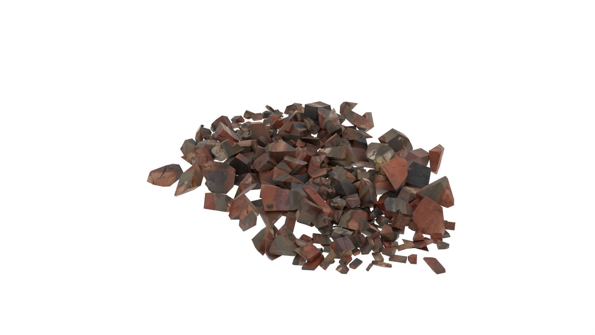 Stone pile of rocks Low-poly 3D model_6