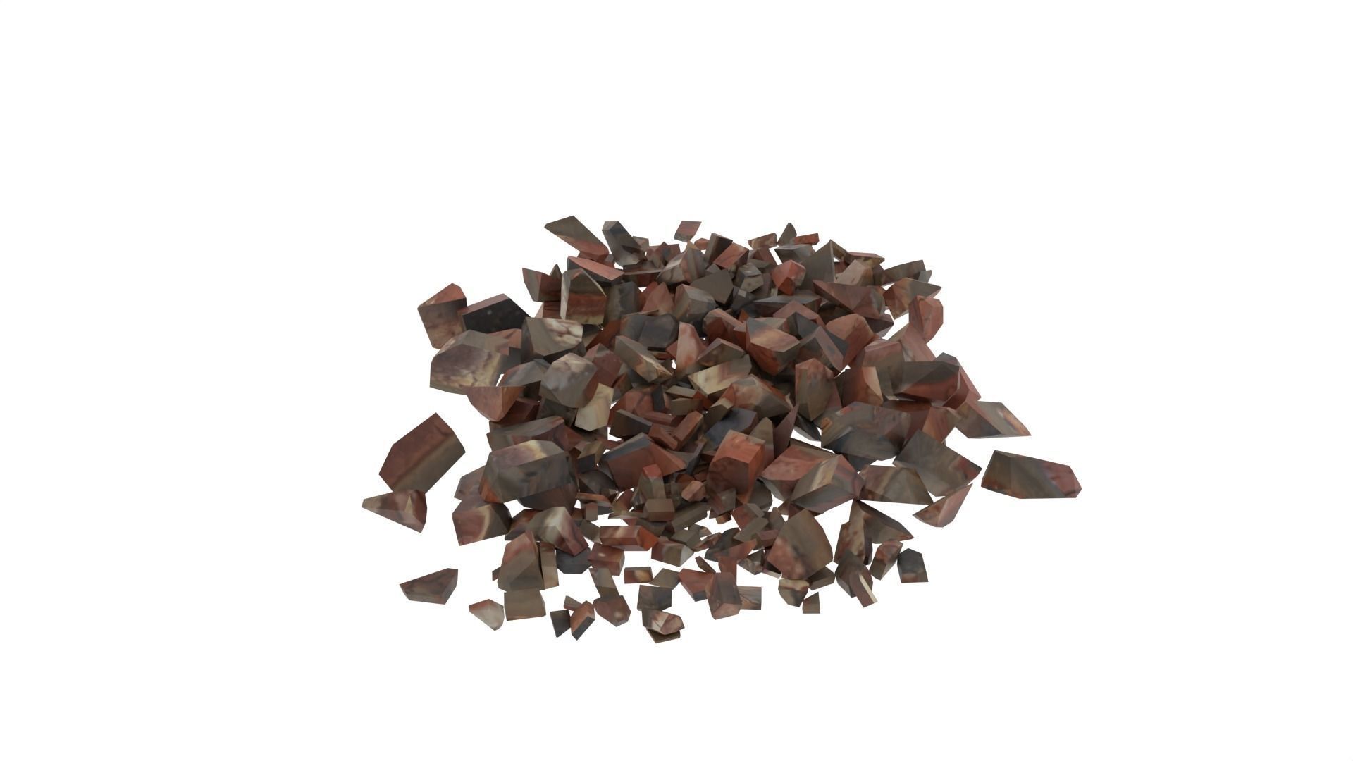 Stone pile of rocks Low-poly 3D model_1