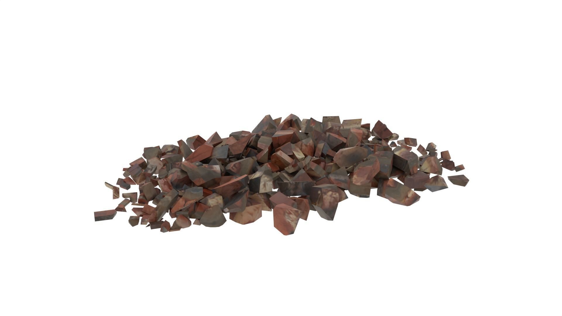 Stone pile of rocks Low-poly 3D model_3