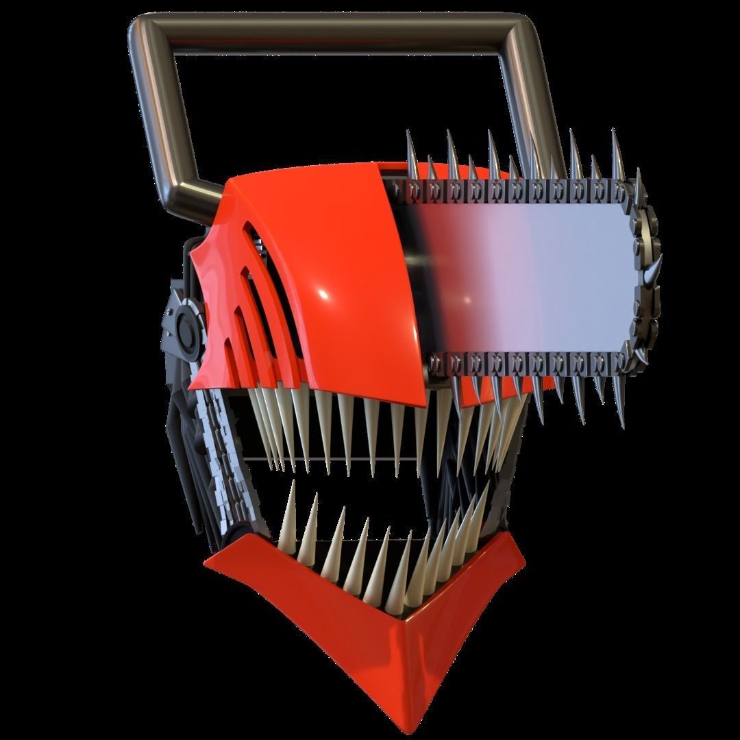 Chainsaw man helmet 3d printable model 3D print model_6