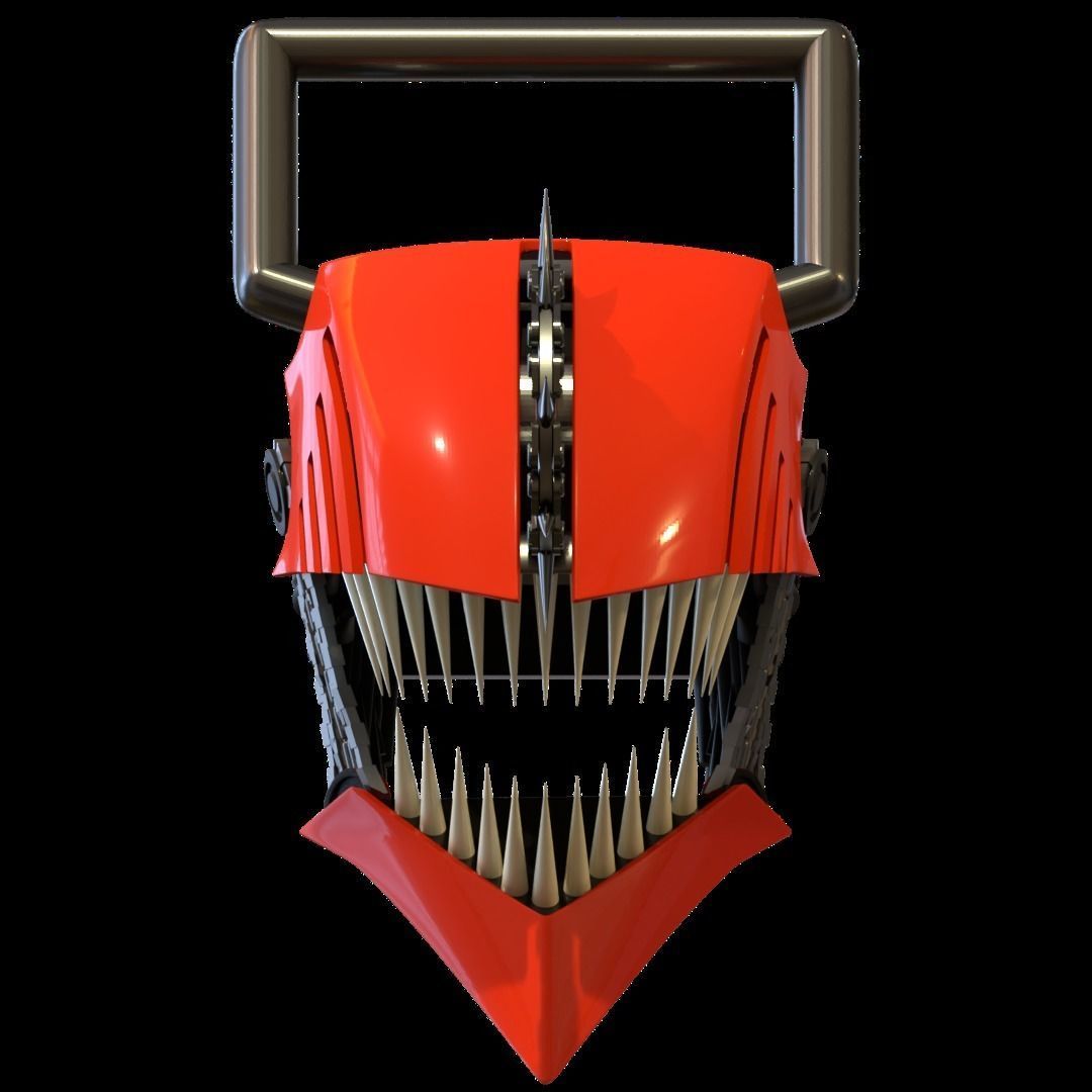 Chainsaw man helmet 3d printable model 3D print model_1