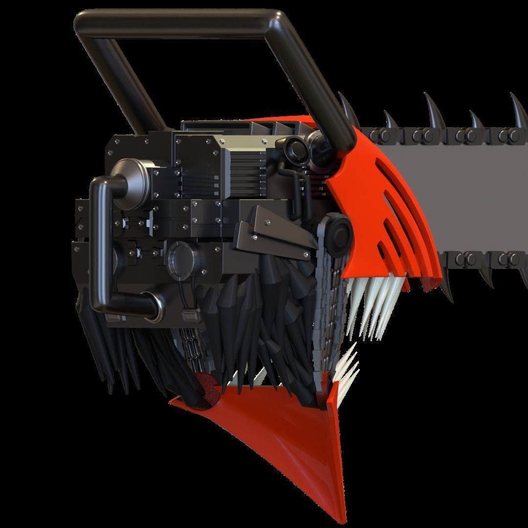 Chainsaw man helmet 3d printable model 3D print model_3