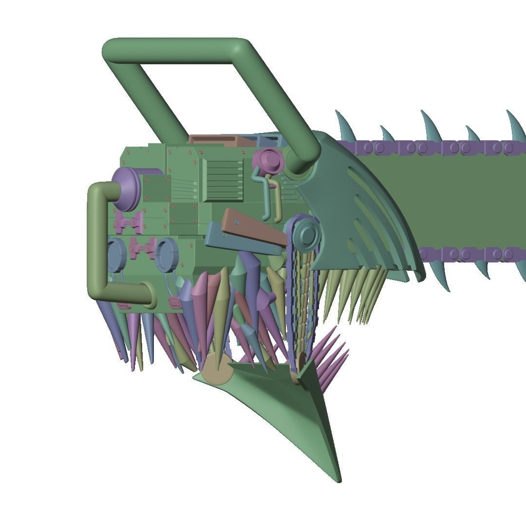 Chainsaw man helmet 3d printable model 3D print model_16