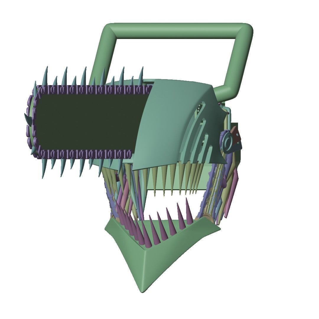 Chainsaw man helmet 3d printable model 3D print model_23