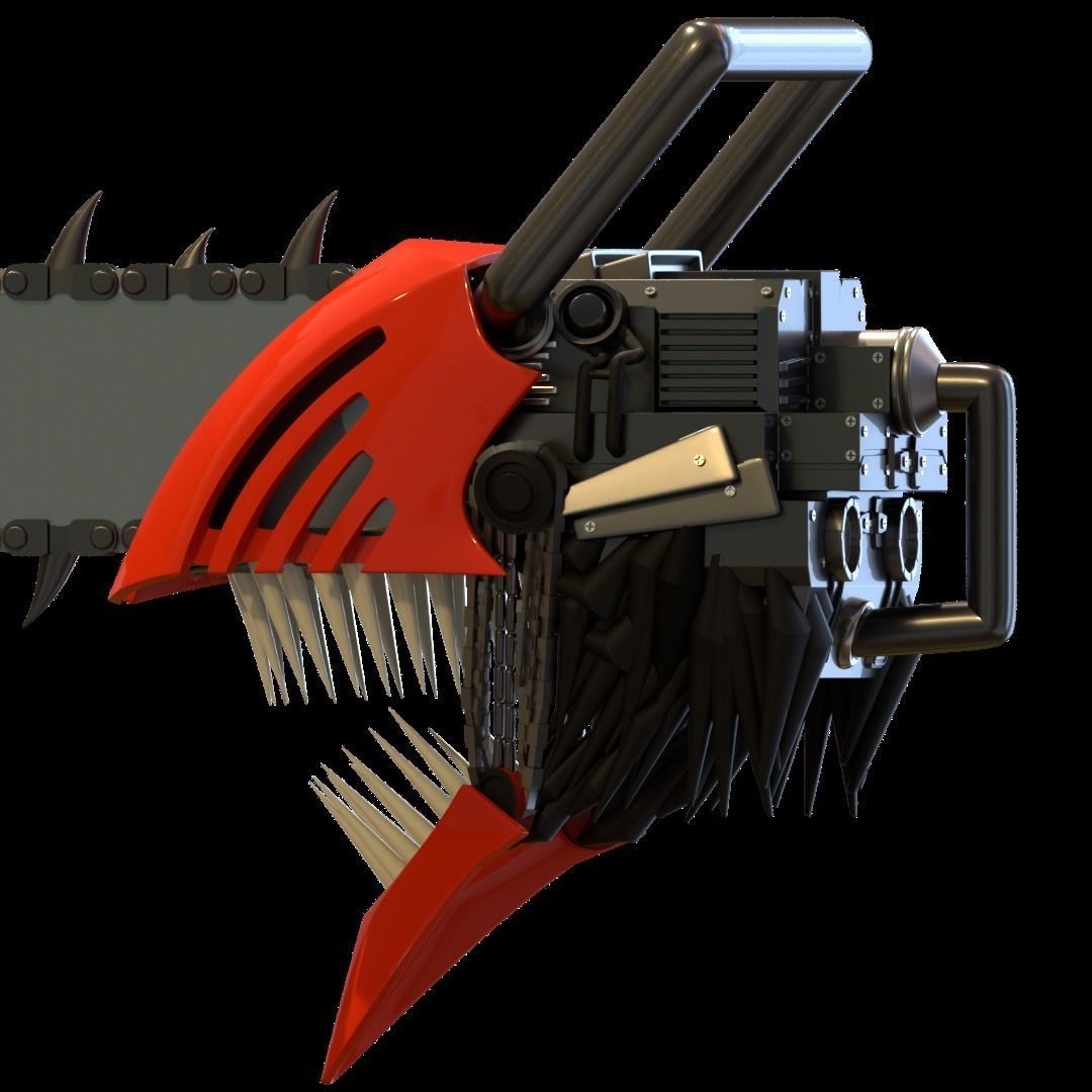 Chainsaw man helmet 3d printable model 3D print model_11