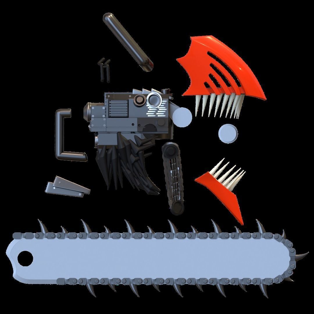 Chainsaw man helmet 3d printable model 3D print model_5