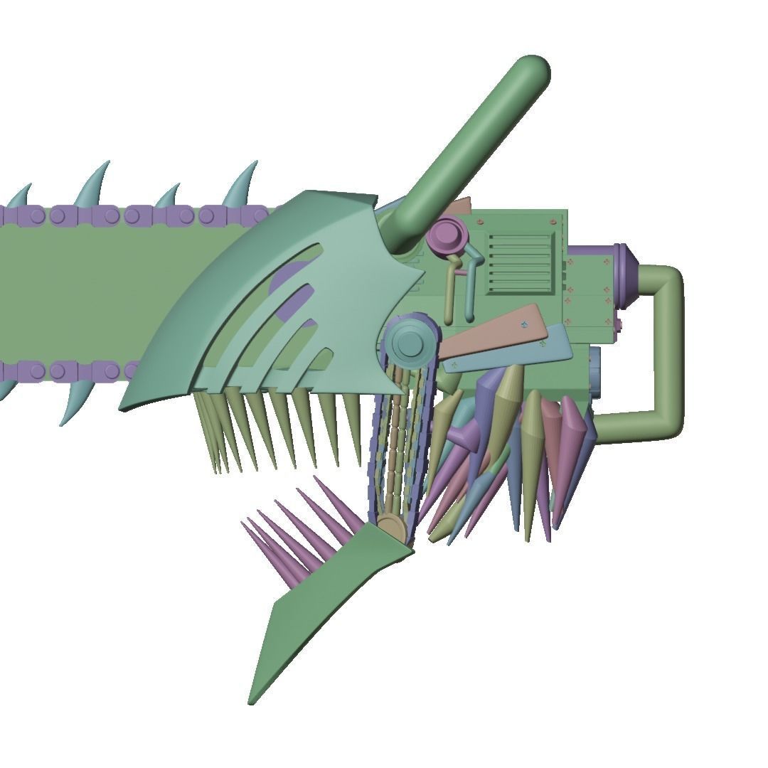 Chainsaw man helmet 3d printable model 3D print model_21